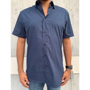 Denim & Flower Blue Button-up